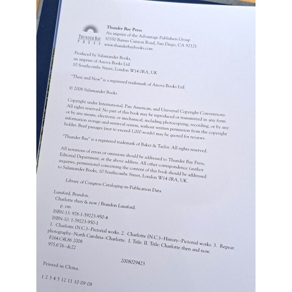 Charlotte Then and Now by Brandon Lunsford Hardback North Carolina History - Picture 6 of 8